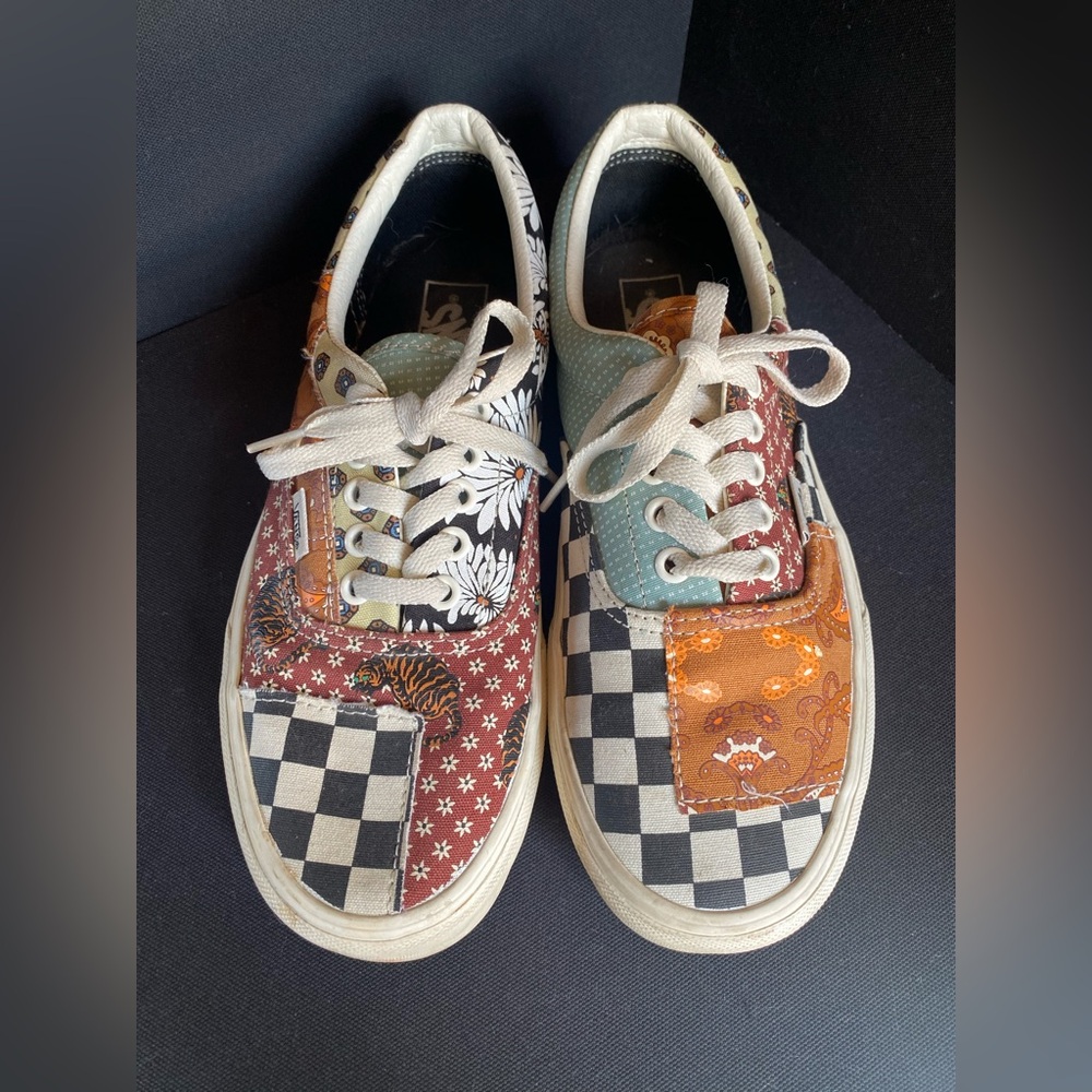 Vans Era Low Tiger Patchwork Multicolor Sneakers Unisex M8.5 W10 - Picture 3 of 6